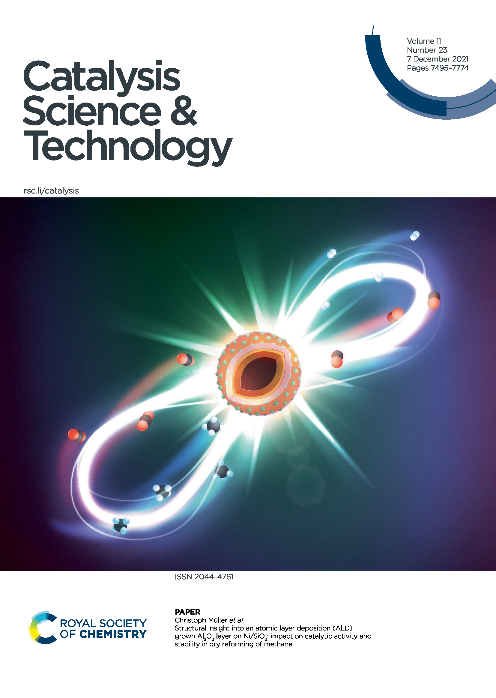 Our cover page in Catalysis Science & Technology: Structural 